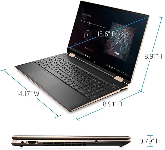 HP Premium Spectre x360 Convertible 2-in-1 Business Laptop, 15.6" UHD 4K Touch Display, 11th Gen Intel i7-1165G7 Processor, 16GB RAM, 2TB PCIe SSD, Backlit Keyboard, Stylus Pen, Windows 11 Pro